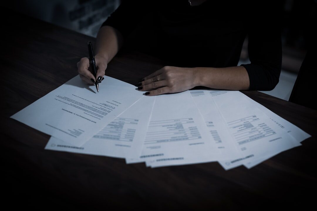 investigator reading documents